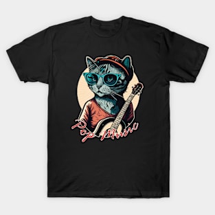 Pop Musician Cat T-Shirt